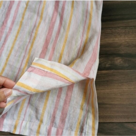 Tommy Bahama Linen pastel striped top Large - Picture 5 of 11